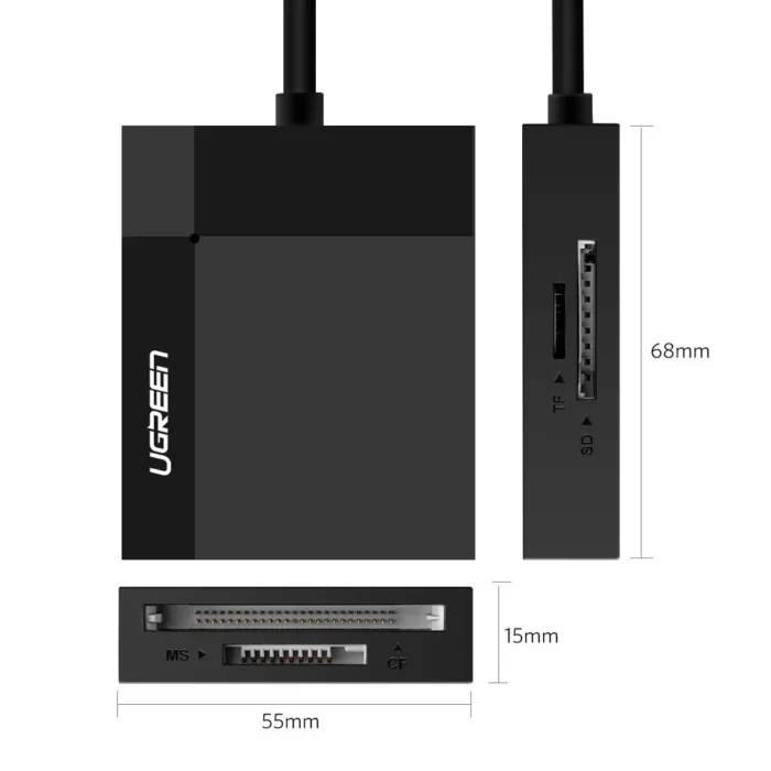 UGreen 4-in-1 USB 3.0 SD/TF Card Reader - Image 6