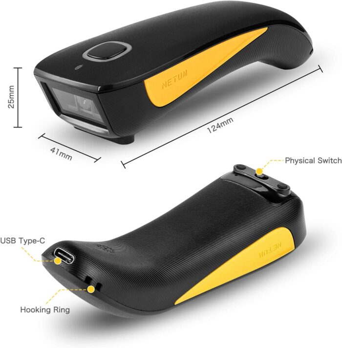 Netum Pocket Barcode Scanner dimensions